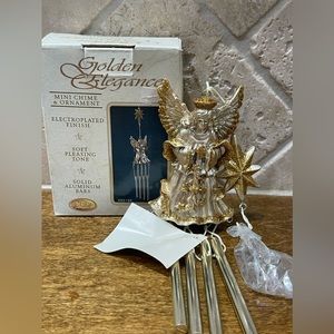 Golden Elegance mini angel chime & ornament
